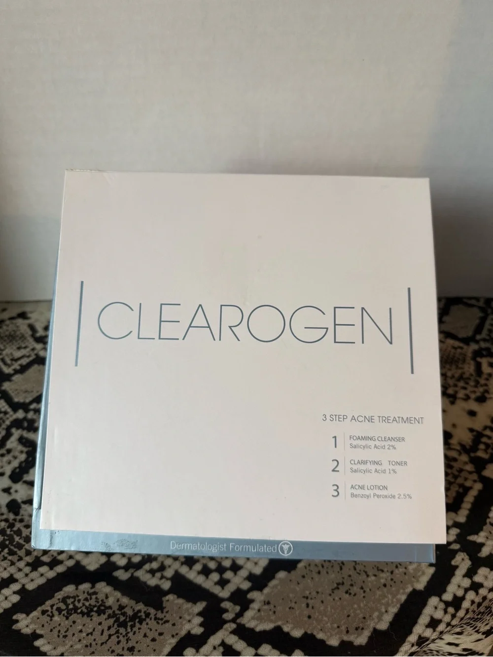 Clearogen Blue Acne Treatment 3-Step Kit - Clarifying Cleanser, Toner & Lotion